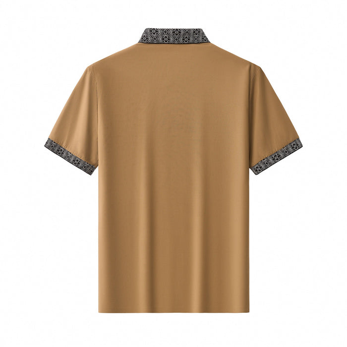 Pattern Trim Performance Polo – El Baron KHAKI