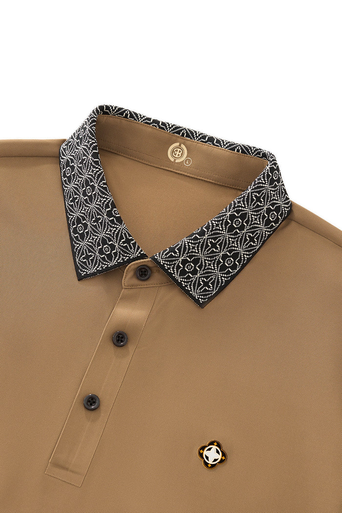 Pattern Trim Performance Polo – El Baron KHAKI