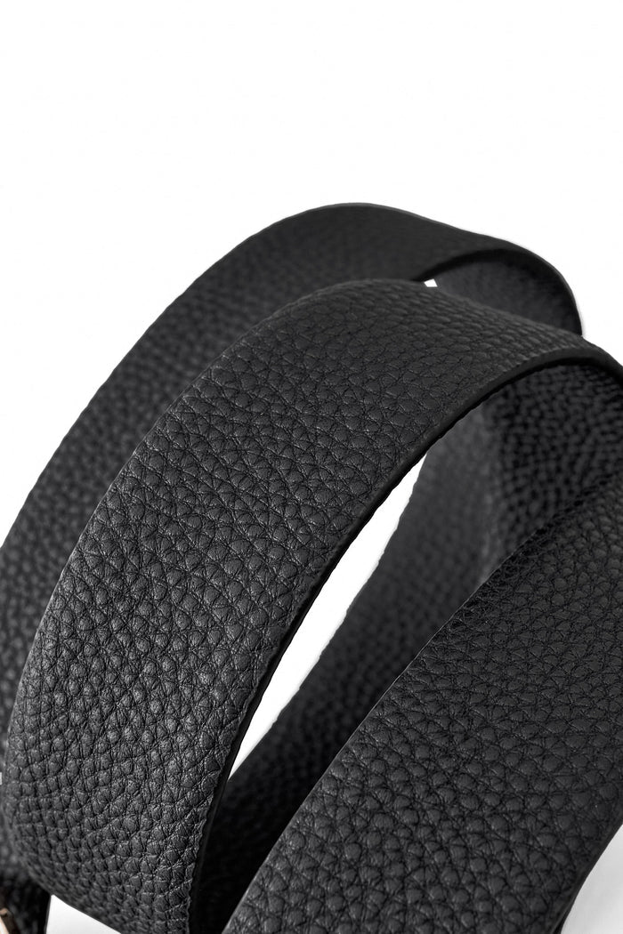 Pebbled Leather Auto BKL Belt – Gold Edition GOLD/BLACK