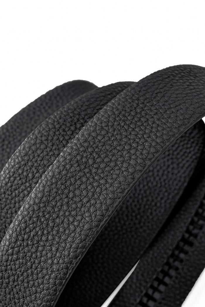 Pebbled Leather Lion Auto BKL Belt – Blackout Ed. BLACK/BLACK