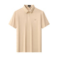 Perforated Collar Performance Polo – El Baron KHAKI/GOLD
