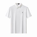 Perforated Collar Performance Polo – El Baron WHITE/SILVER