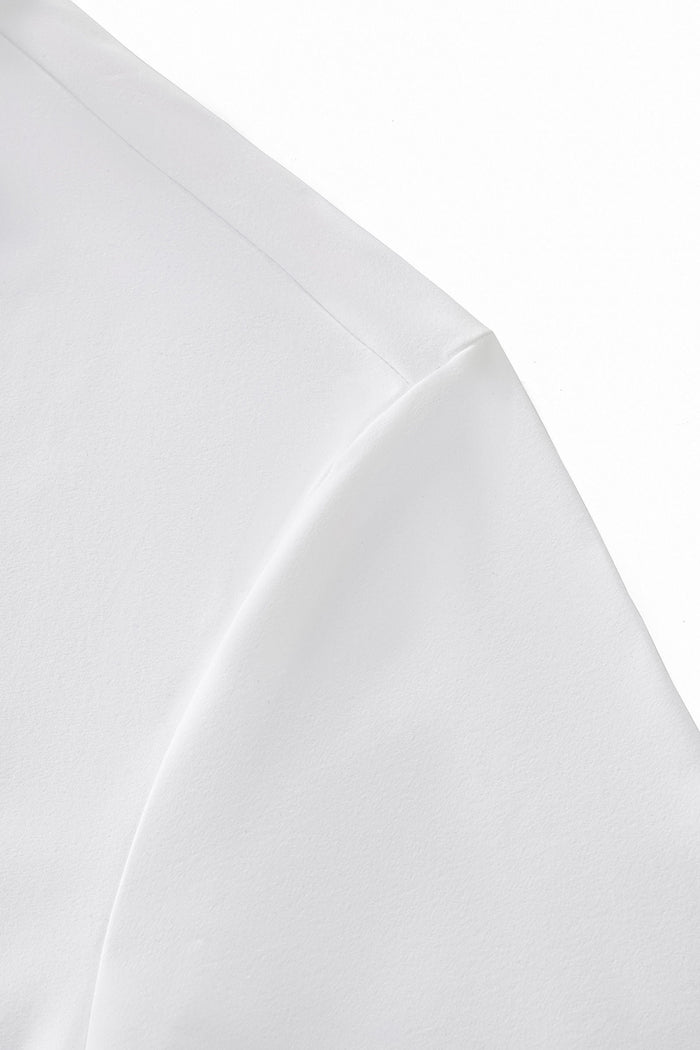 Perforated Collar Performance Polo – El Baron WHITE/SILVER