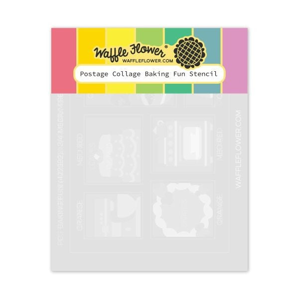 Postage Collage - Stencils - Baking Fun
