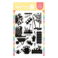 Postage Collage Garden Silhouettes - Clear Stamps