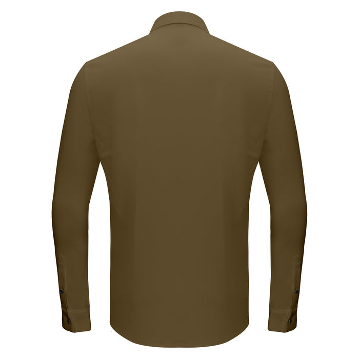 Power Move Button-Up Shirt KHAKI - Dudes Boutique