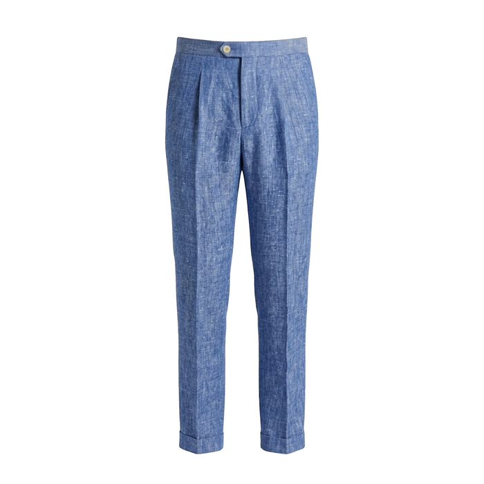 Prestige CD Blue Drawstring Linen Pants