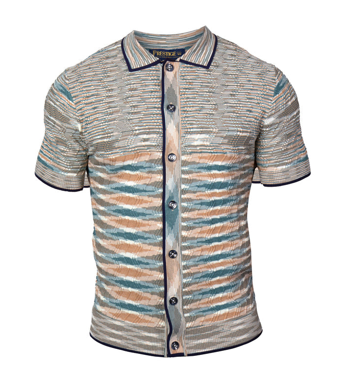 Prestige CMK-6021 Navy Knit Shirt