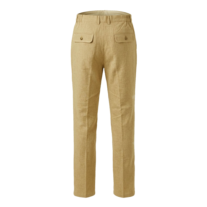 Prestige Khaki Drawstring Linen Pants