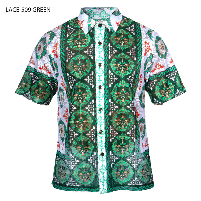 Prestige LACE-509 Green Lace Shirt