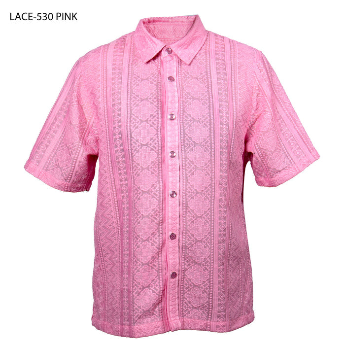 Prestige LACE-530 Pink Lace Shirt