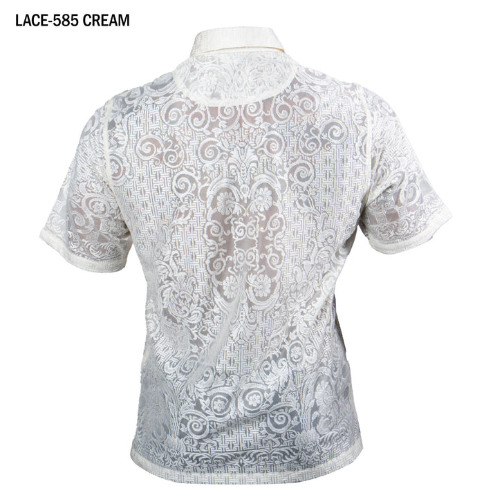 Prestige LACE-585 Cream Lace Shirt
