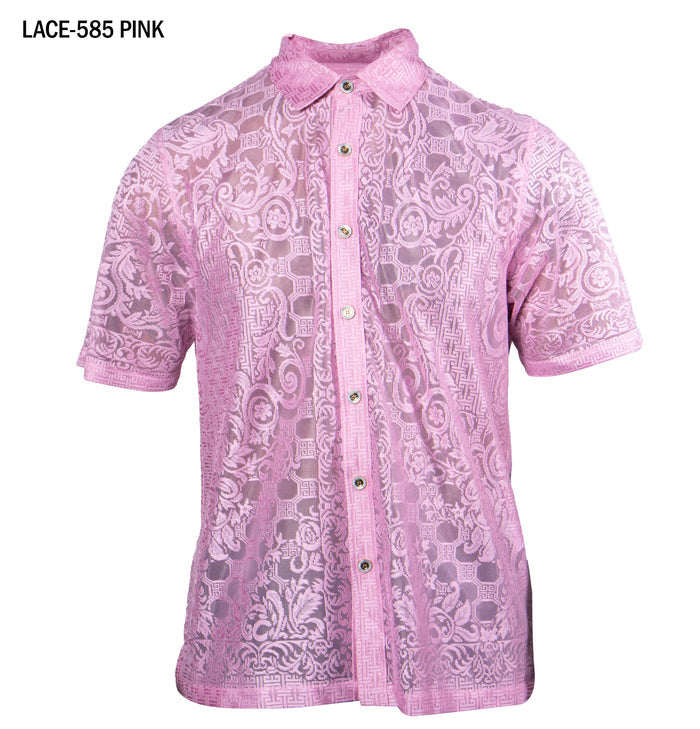 Prestige LACE-585 Pink Lace Shirt