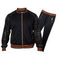 Prestige LNG-601 Black Perforated Crystal Jogger Set