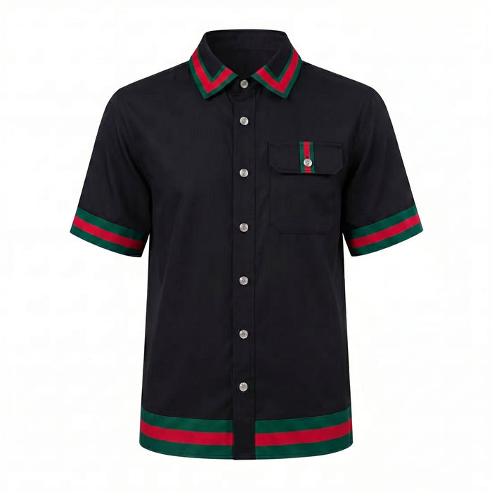 Prestige LUX-690 Black Linen Shirt