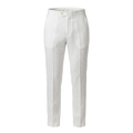 Prestige White Drawstring Linen Pants