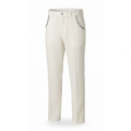 Prestige White / Navy Double Stitch Linen Pants