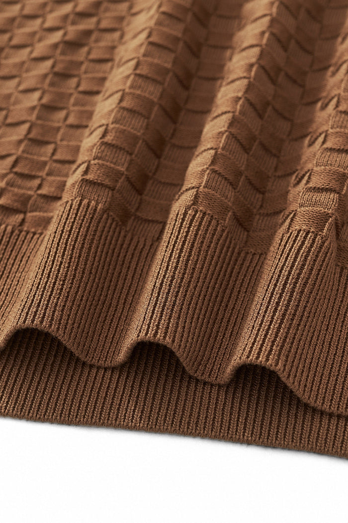 PrimeKnit Button Polo COFFEE