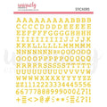 Puffy Gold Alpha Stickers - Uppercase