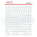 Puffy Silver Alpha Stickers - Uppercase