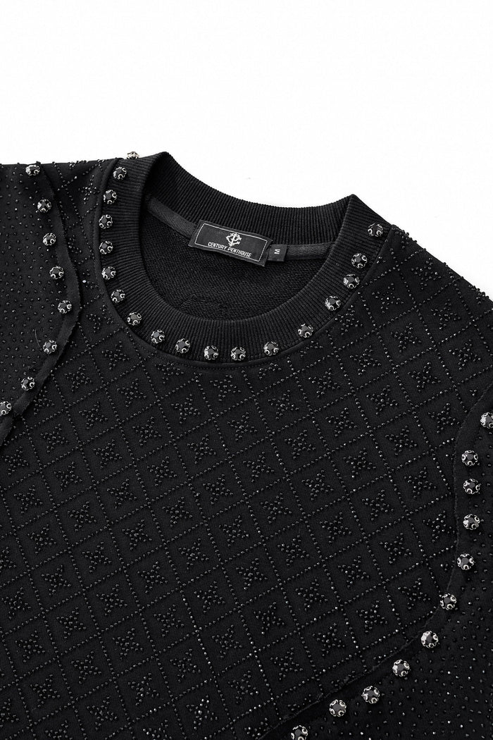 Radiant Grid Stone Short set – Century Penthouse BLACK/BLACK
