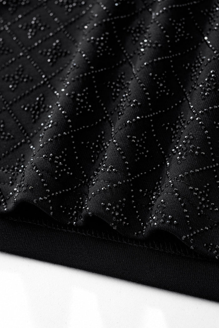 Radiant Grid Stone Short set – Century Penthouse BLACK/BLACK
