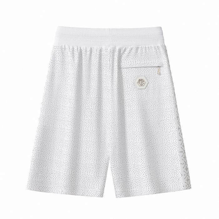 Radiant Grid Stone Short set – Century Penthouse WHITE/SILVER