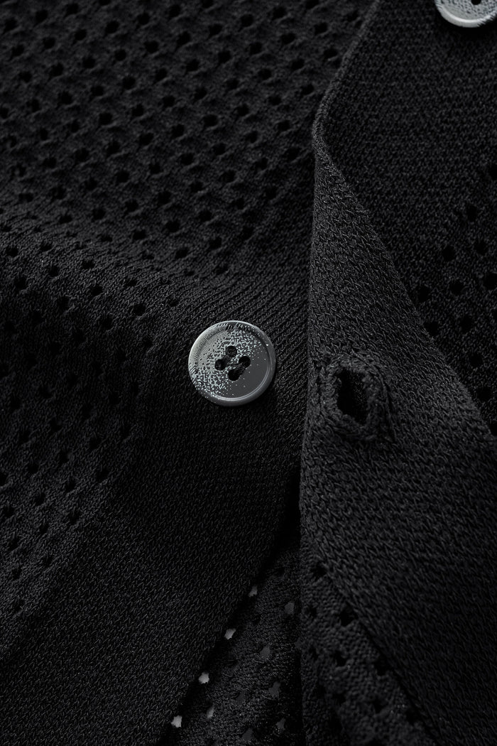 Riviera Mesh Knit SS Shirt BLACK