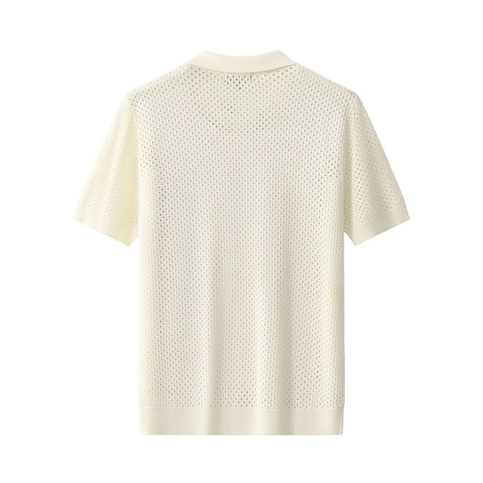 Riviera Mesh Knit SS Shirt IVORY