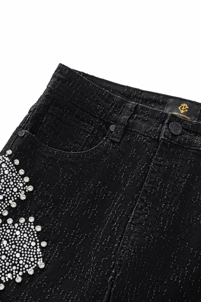 Sanctum Cross Denim Pant – Century Penthouse BLACK/SILVER