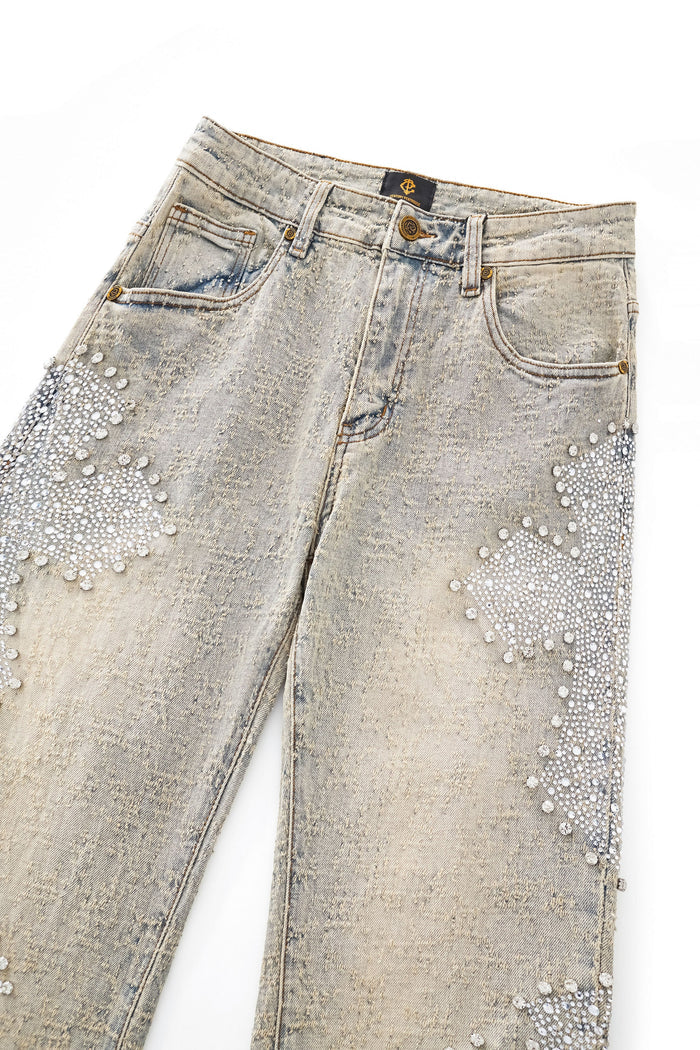Sanctum Cross Denim Pant – Century Penthouse TAN