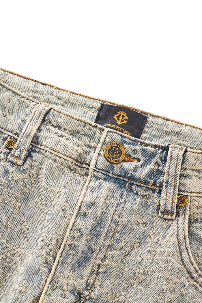 Sanctum Cross Denim Pant – Century Penthouse TAN