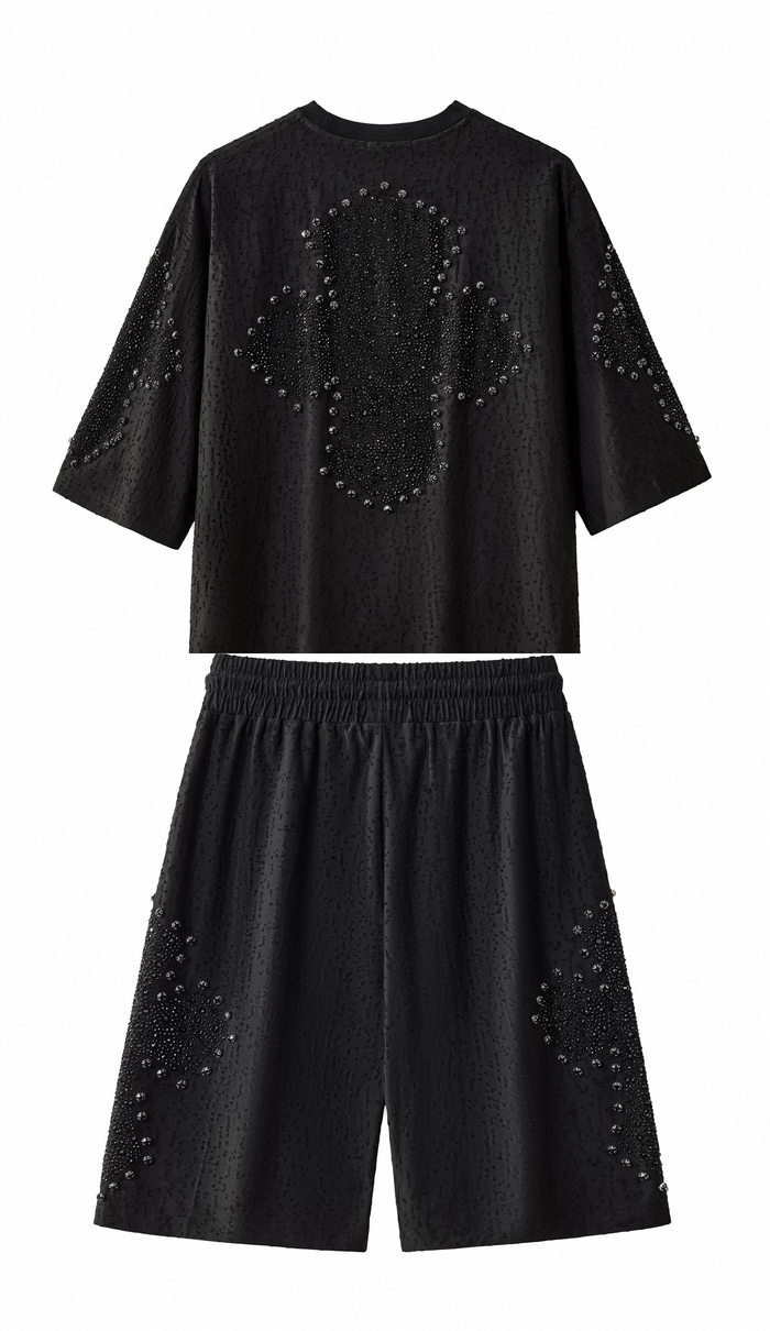 Sanctum Cross Short Set – Century Penthouse BLACK/BLACK