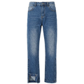 SBO Mid Blue Snap Hem Denim Jeans