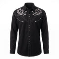 Scully Men’s Black Horseshoe Embroidered Western Shirt