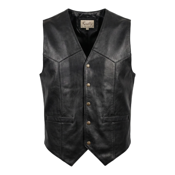 Scully Men's Black Lambskin Vest