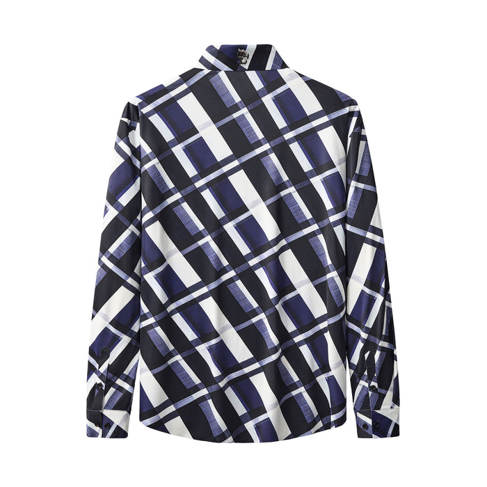 Seamless Bold Plaid Shirt – El Baron BLUE