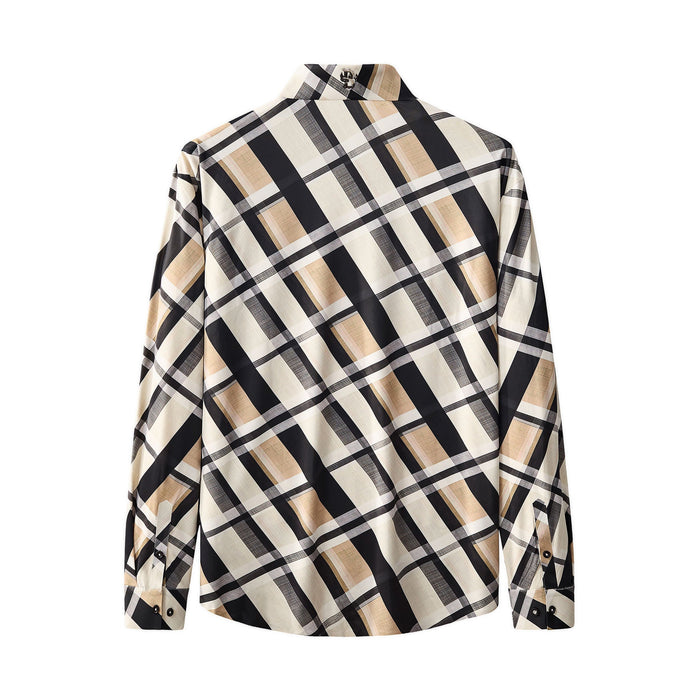 Seamless Bold Plaid Shirt – El Baron KHAKI