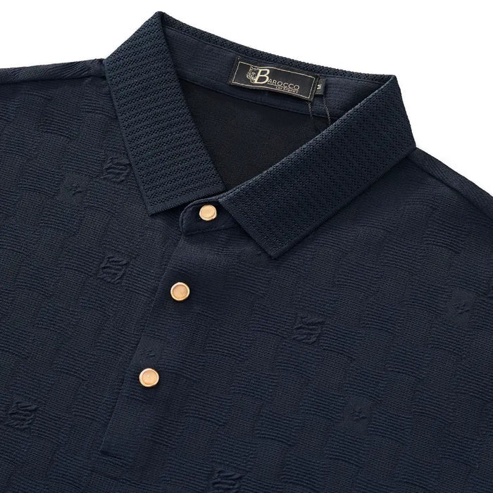 Seamless Check Texture Polo NAVY