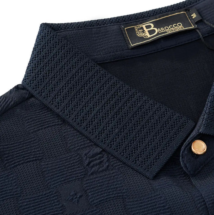 Seamless Check Texture Polo NAVY