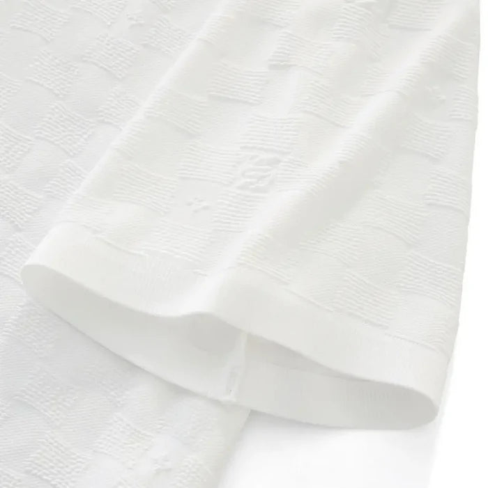 Seamless Check Texture Polo WHITE
