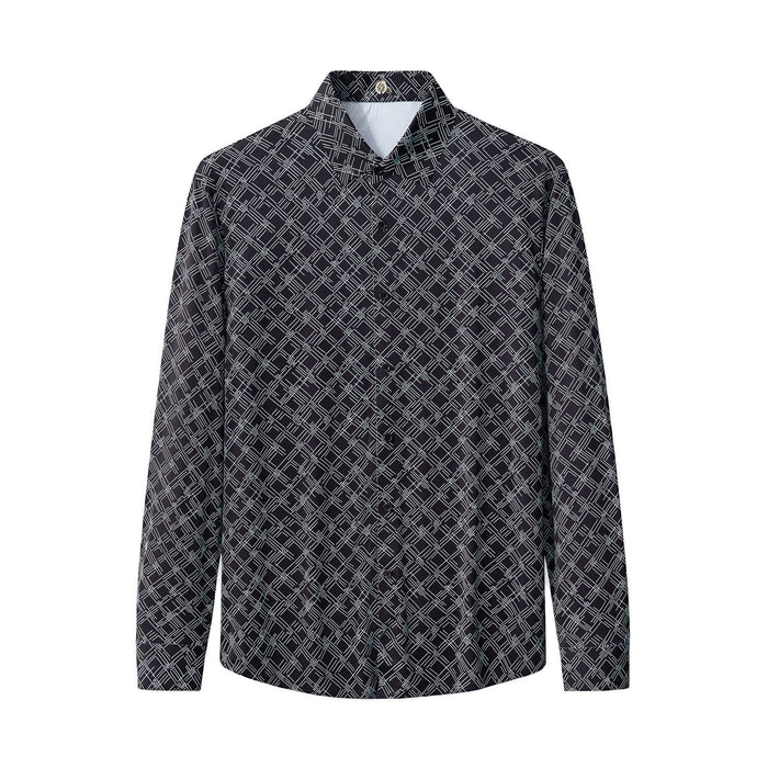 Seamless Geo Print Shirt – El Baron BLACK