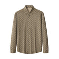 Seamless Geo Print Shirt – El Baron KHAKI
