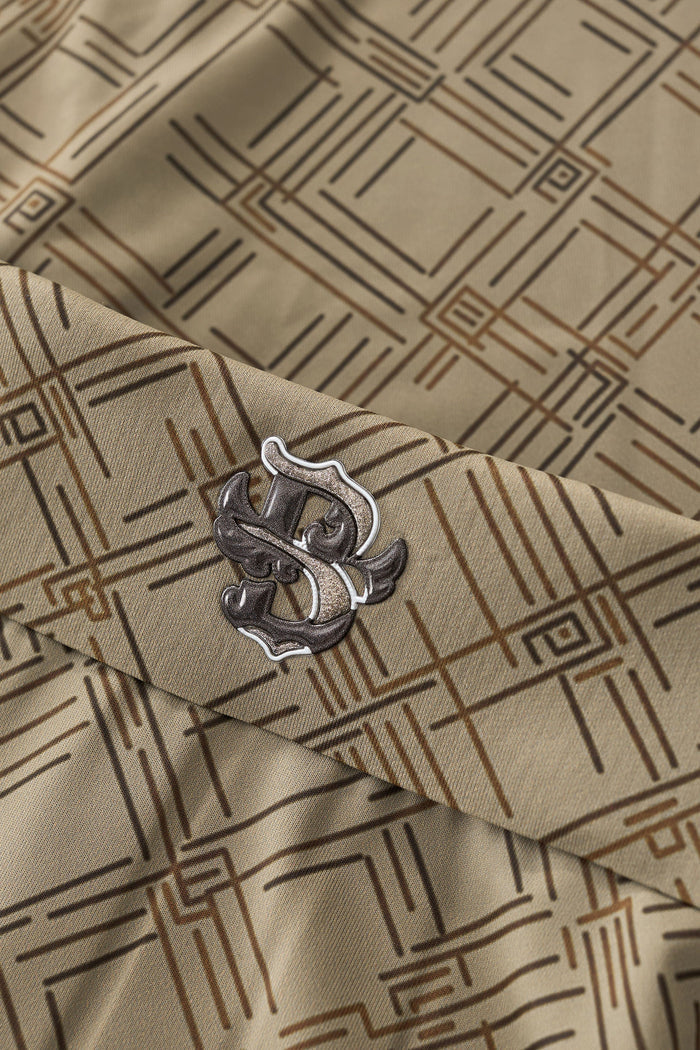 Seamless Geo Print Shirt – El Baron KHAKI