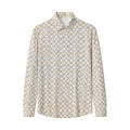 Seamless Geo Print Shirt – El Baron WHITE