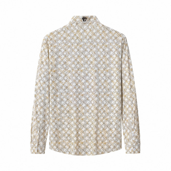 Seamless Geo Print Shirt – El Baron WHITE