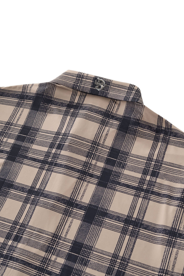 Seamless Plaid Stretch Shirt – El Baron KHAKI