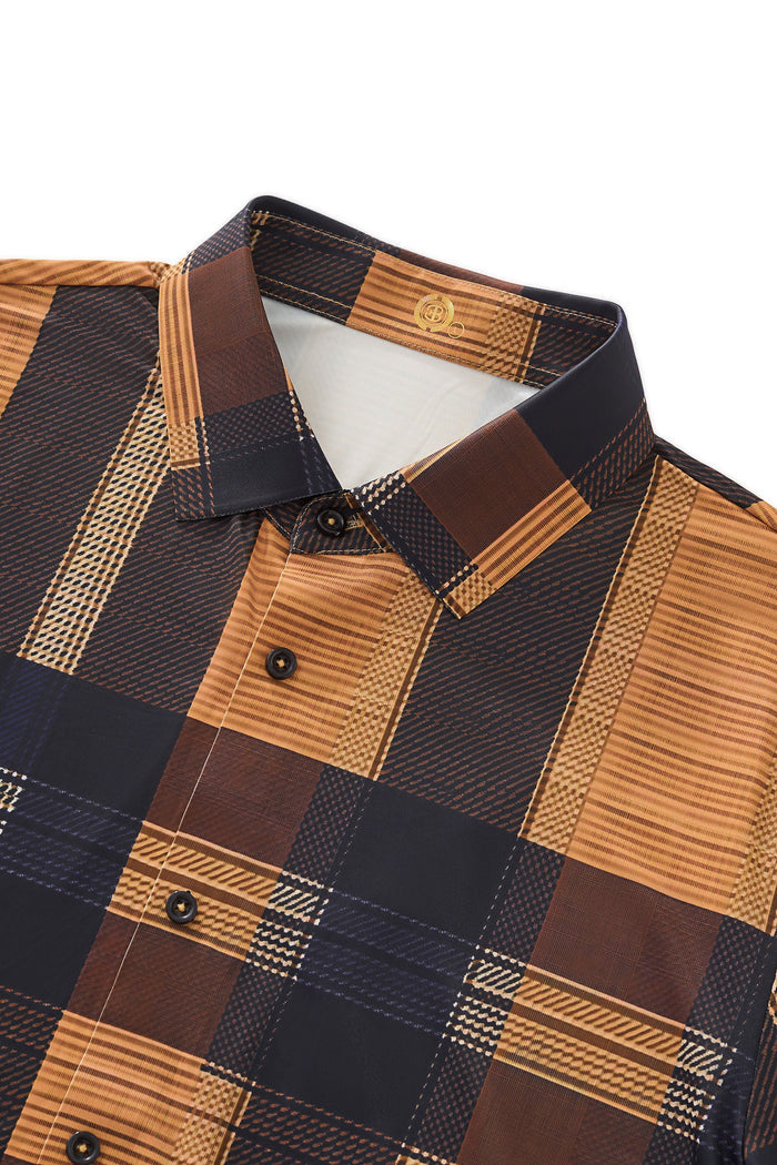 Seamless Plaid Stripe Shirt – El Baron CARAMEL
