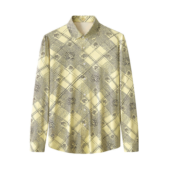 Seamless Rose Plaid Shirt – El Baron BUTTERMILK