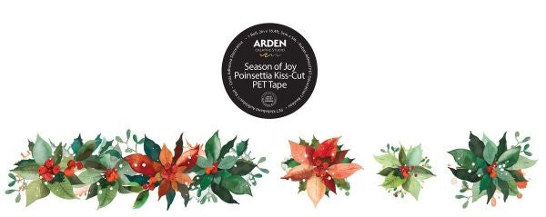 Season of Joy - Poinsettia Kiss - Cut PET Tape